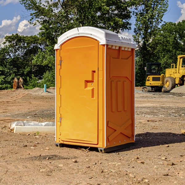 what is the expected delivery and pickup timeframe for the portable toilets in Russell Springs KS